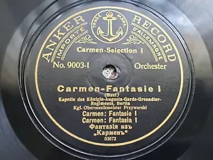 Bizet's CARMEN Fantasie I & II, 78 RPM, RARE Anker Record, No. 9003-II, Importe' - Picture 1 of 4