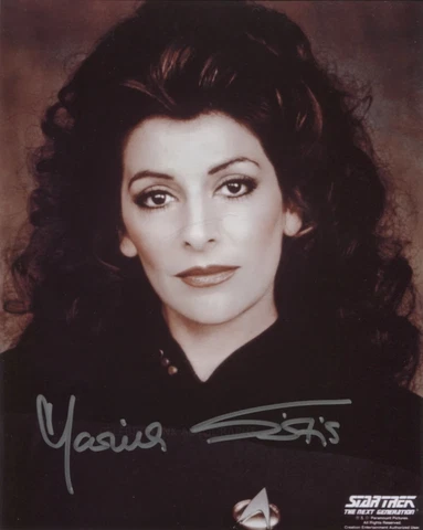 MARINA SIRTIS as Deanna Troi - Star Trek: TNG 8"x10" GENUINE SIGNED AUTOGRAPH Cover