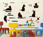 Black Cats Wall Sticker Art Animal Pets Kittlen Home Decor Ld-843 Uk Stock