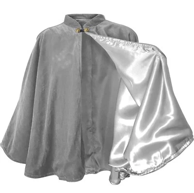 Capa de veludo forrada de cetim, capa curta renascentista, unissex medieval Larp  - Imagem 1 de 2