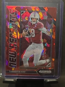 2023 Panini Prizm Draft Picks New Recruits Tanner McKee Red Cracked Ice RC #NR-9 - Picture 1 of 6