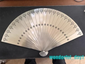 Ventilatore pieghevole in lega di acciaio inox Lotus 8,2'' arti marziali strumento portatile kung fu - Foto 1 di 3