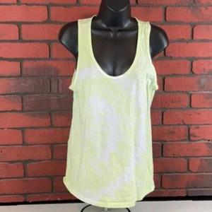 Athleta Tied dye Medium Woman's Tank Top Neon Yellow - Picture 1 of 6