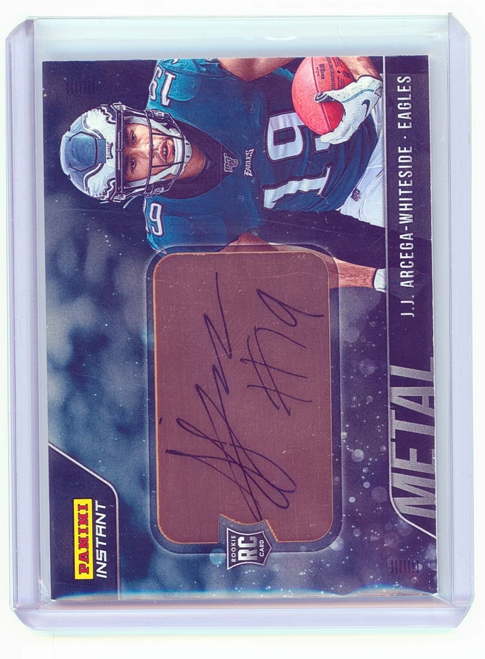 2019 Panini Instant Metal #M16 J.J. Arcega Whiteside RC Rookie Autograph 1/1 - Image 1 of 2