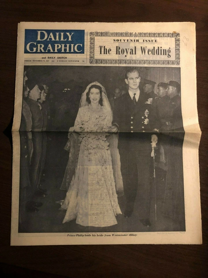DAILY GRAPHIC - SOUVENIR ISSUE - THE ROYAL WEDDING - 1947  - Image 1 of 1