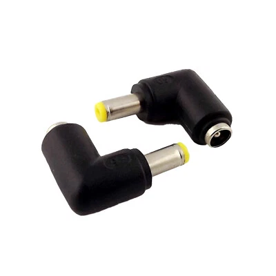 2x 5.5x 2.1mm Female To 5.5mm x1.7mm Male Right Angle DC Power Adapter Connector - Image 1 of 4
