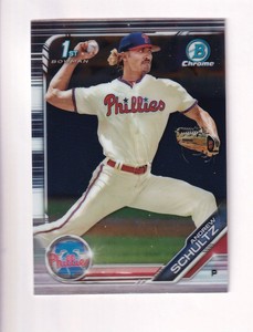 2019 Bowman Chrome Draft #BDC-120 ANDREW SCHULTZ Philadelphia Phillies ROOKIE RC