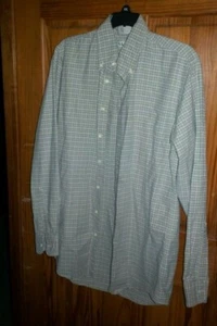 LL Bean Herren Oxford Hemd hellbraun kariert traditionelle Passform faltenresste Baumwolle 15,5 - 36 - Bild 1 von 3