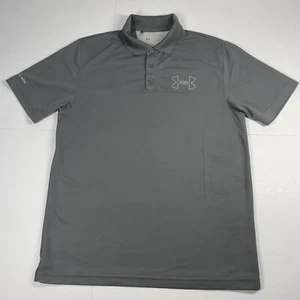 Camisa Polo Under Armour Para Hombre Grande Gris Negro Frío Heatgear Calce Suelto Poliéster - Imagen 1 de 11