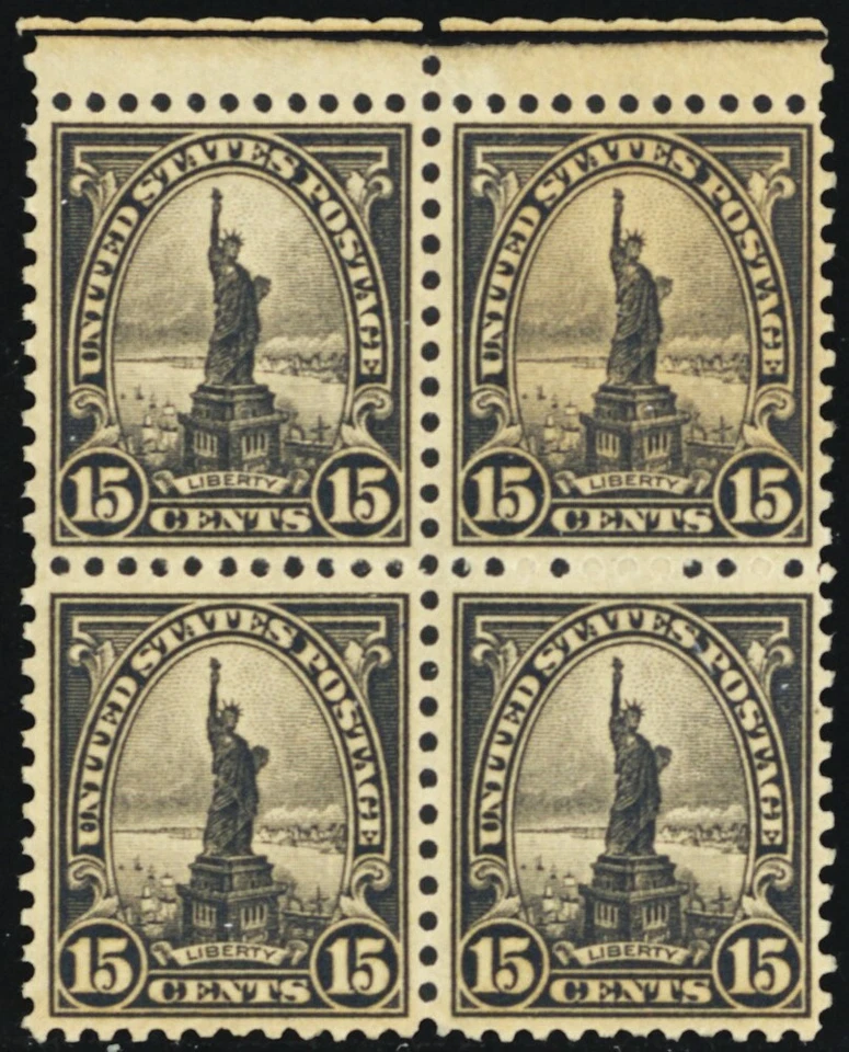 696, Mint VF NH 15¢ Statue of Liberty Block CV $48 --- Stuart Katz - Image 1 of 1