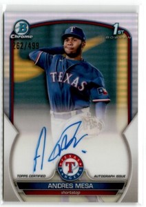 2023 Bowman Chrome Autographs Refractor Andres Mesa 262/499 #CPA-AM Auto 1st