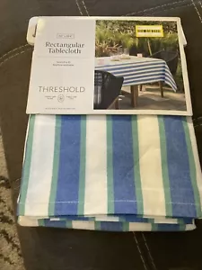 Striped Tablecloth Blue - Threshold 60x104 - Picture 1 of 13