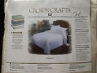 Crown Crafts Antoinette Antq. White Bedspread Full Size 96 x 108 Coverlet Cotton
