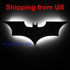 US Ship The Batman Logo Lamp Atmosphere LED Night Light Wireless Remote Control - Picture 1 of 15