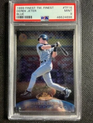1999 DEREK JETER Topps Team Finest #TF-16 Blue /1500 PSA 9 mint! NYY Yankees HOF - Image 1 of 3