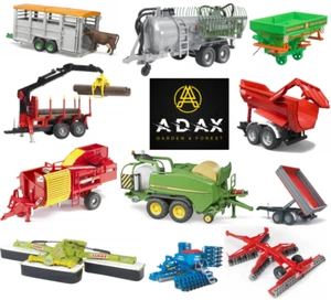 Bruder spielzeug Anhänger Erntemaschinen Transport ballenpressen zubehör 1/16 - Bild 1 von 48