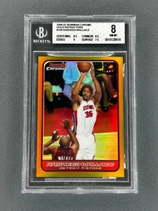 RASHEED WALLACE 2006-07 BOWMAN CHROME #103 GOLD REFRACTORS KOLBEN 21/50 BGS 8 - Bild 1 von 2