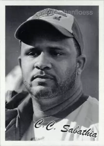 2008 Upper Deck Goudey #254 C.C. Sabathia 36 bianco e nero stampa corta SP - Foto 1 di 1