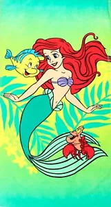 Disney Little Mermaid Beach Towel measures 27 x 54 inches - Picture 1 of 5