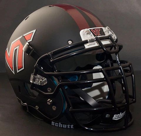 *CUSTOM* VIRGINIA TECH HOKIES NCAA Schutt XP GAMEDAY Replica Football Helmet Cover