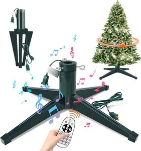 Musical Rotating Christmas Tree Stand, Adjustable Up to 8ft tree - Picture 1 of 7