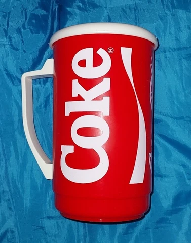 VINTAGE 32OZ COCA-COLA PLASTIC MUG WITH TOP PREVIOUSLY OWNED Cover