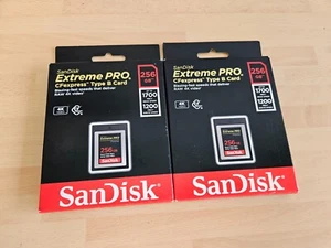 SanDisk Extreme PRO Cfexpress Card Type B, 256GB INC VAT - Picture 1 of 2