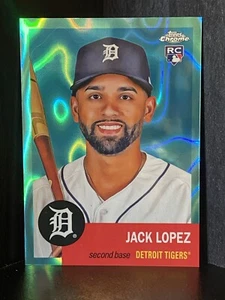 2022 Topps Chrome Platinum JACK LOPEZ RC n. 135 RIFRATTORE ACQUA LAVA #/299 - Foto 1 di 2