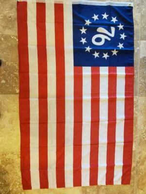TRADE WINDS BETSY ROSS '76 Flag 3x5 Feet 100% American Flag Brass Grommet USA SPIRIT OF 1776