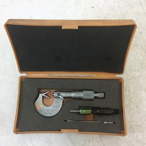 MITUTOYO 114-111 External V-Anvil Micrometer 0.05" - 0.4" 3 Flute - Picture 1 of 10