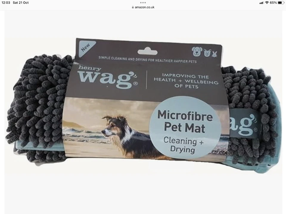 Henry Wag Dog Microfibre Noodle Pet Mat for drying
