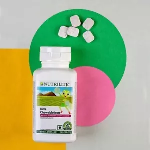 Amway NUTRILITE Kids Chewable Iron Raspberry & Cherry flavor (100 Tabs) - Picture 1 of 14