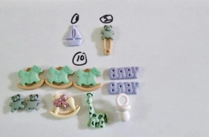 Botones de bebé a granel espalda plana, pasador de seguridad, velero; artesanía, baby shower, costura, libro de recortes - Imagen 1 de 3