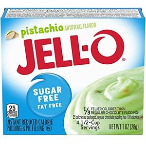 Jell-O Instant Pistachio Sugar-Free Fat Free Pudding & Pie Filling FAST SHIP