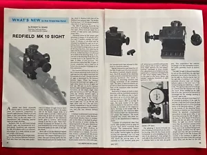 Redfield MK 10 Gunsight Magazin Artikel/Printanzeige sehr detaillierter Artikel - Bild 1 von 2