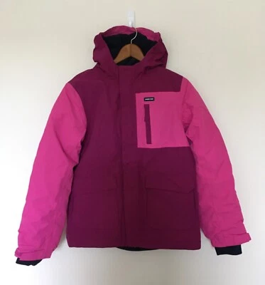 Chaqueta aislante impermeable forrada de vellón Lands End Kids XL ciruela fucsia Foto 1 de 4