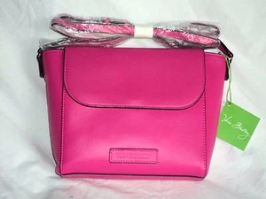Vera Bradley Flap Crossbody Faux Leather Fuchsia Free Shipping $80 - Picture 1 of 6