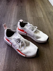 Adidas Mens Originals NMD R1 Cloud White/Solar Red Running Shoes EE5083 Size 8 - Picture 1 of 8
