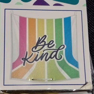 NEW Rainbow Colors BE KIND Nylon Wall Hanging Tapestry Decoration ~ 56" x 55" - Picture 1 of 5