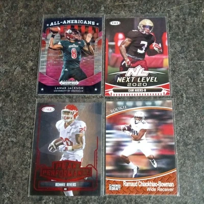 2019 Prizm Draft Picks Lamar Jackson All-Americans Pink Pulsar + (3) SP RC'S  - Image 1 of 4