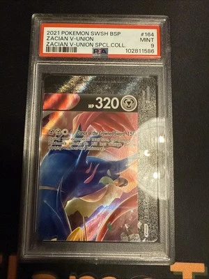 Pokemon 2021 PSA 9 Black Star Promo Zacian V-Union SWSH164 164 - Image 1 of 4