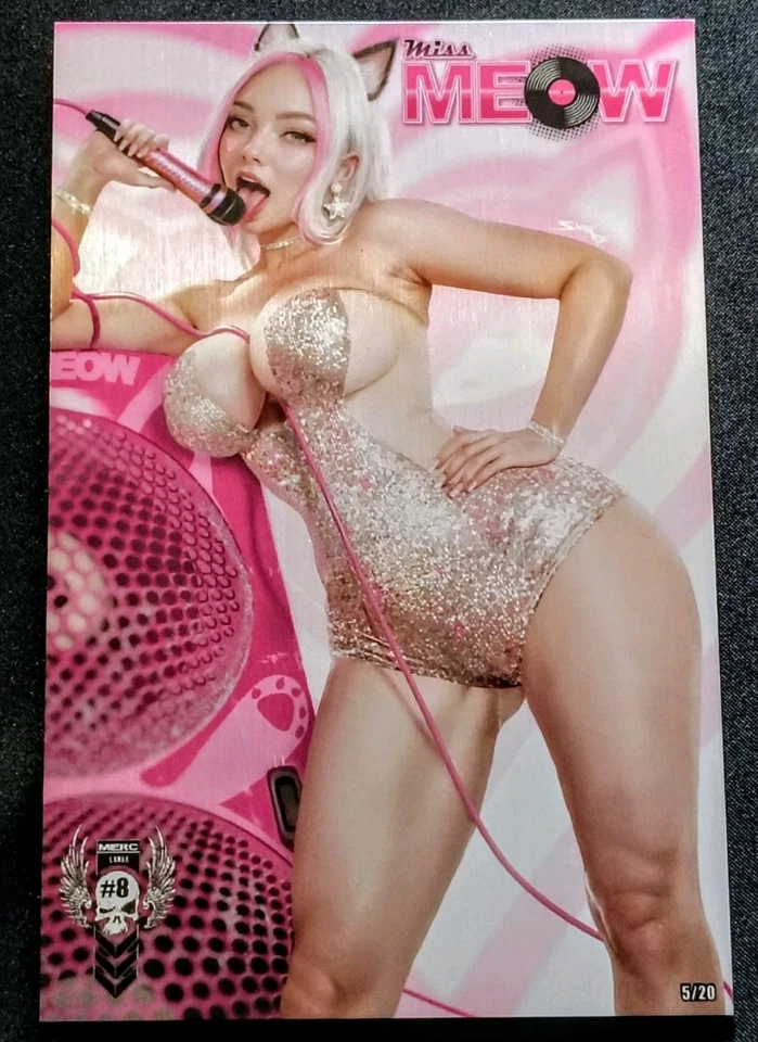 Miss Meow #8 SHIKARII Rock Star Metal Varant Cover #5/20 - Image 1 of 1