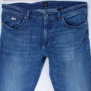 Mens HUGO BOSS MAINE Stretch Straight Blue Jeans W36 L32 - Picture 1 of 9