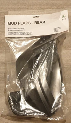 SET OF NEW GENUINE SKODA KAROQ  REAR MUDFLAPS 2022- 2026 57A075101A - Image 1 of 3