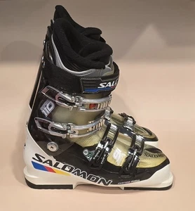 Salomon Energyzer 110 Black White Downhill Ski Boots 3D Buckle Men's 27- 27.5 - Picture 1 of 8