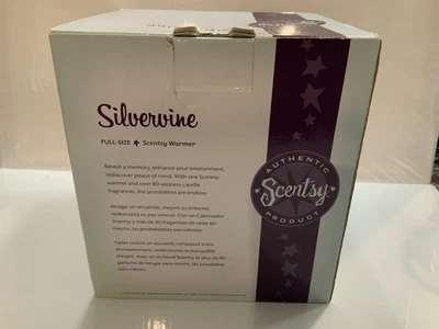 Calentador de fusión de cera enchufable Scentsy Silverwine retirado nuevo en caja abierta Foto 1 de 4