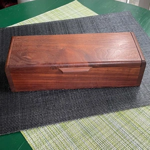Caja de joyería de madera dura de 9,5" de largo para oficina relojes pulseras anillos galería de la naturaleza - Imagen 1 de 7