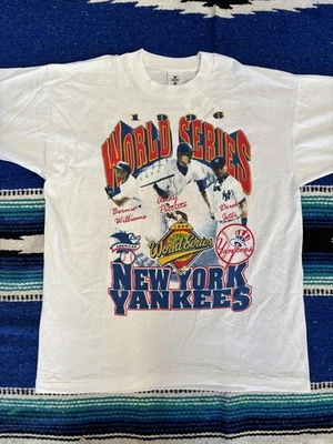 Camisa De Colección New York Yankees Para Hombres XL Blanca MLB Béisbol 1996 Serie Mundial Nueva Sin Etiquetas Foto 1 de 4