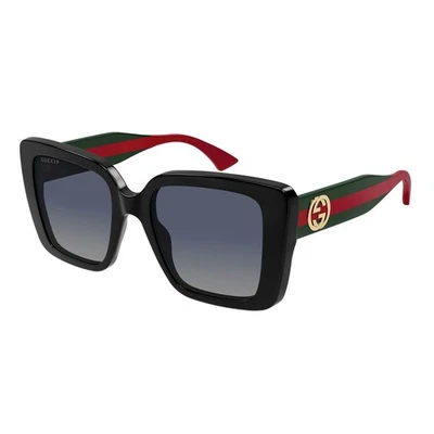 Gafas de sol Gucci GG1861S 005 negras/verdes/grises 53-20-145 nuevas auténticas Foto 1 de 2