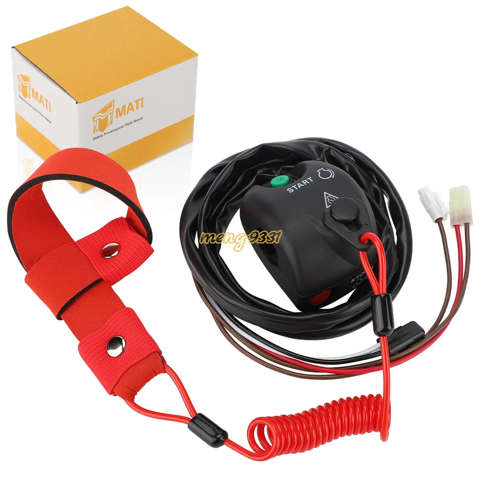 Interruptor de parada de arranque de manillar con cordón para Yamaha Waverunner XLT1200 XA1200 Foto 1 de 4